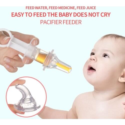 Baby Smart Silicone Medicine Feeder, Needle Feeder, Medicine Squeezer, Dropper, Transparent Nipple, Liquid Intake on Both Sides
