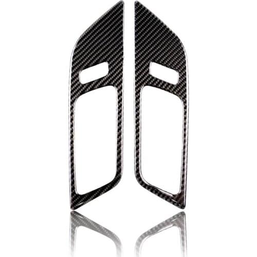 For Ford Mustang 14-17 Carbon Fiber Interior Door Handles Door Bowl Decorative Cover Trim Car Styling Sticker Auto Accessories