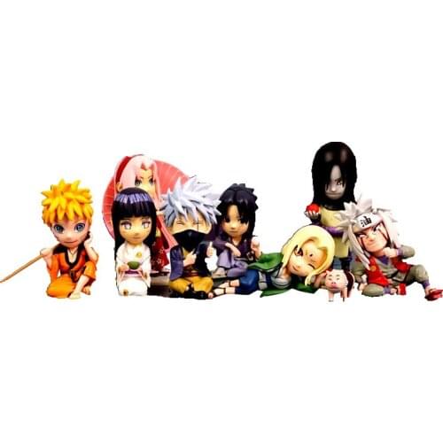 Naruto Shippuden Anime Figure Action 8 Uzumaki Naruto Figma 5-10cm ABS Hatake Kakashi Statue Jiraiya Model Toys For Children