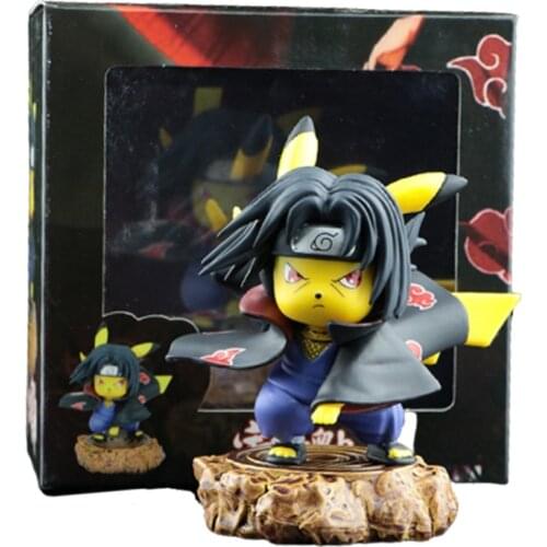 Pokemon Naruto Anime Figures Uchiha Itachi Cute Toys PVC Model Pocket Monster Action Figma Cosplay Shippuden 11cm Kids Doll Gift