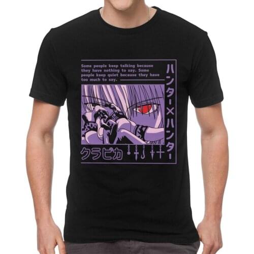 Hunter X Hunter T Shirt Mens Cotton Printing T-shirt Harajuku Tshirt Short Sleeve Anime Manga Kurapika HxH Devil Eye Tee Top