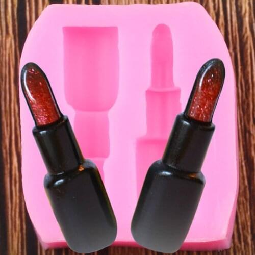 Makeup Tools Lipstick Silicone Molds Fondant Chocolate Mould DIY Baby Party Cake Decorating Tools Candy Polymer Clay Moulds