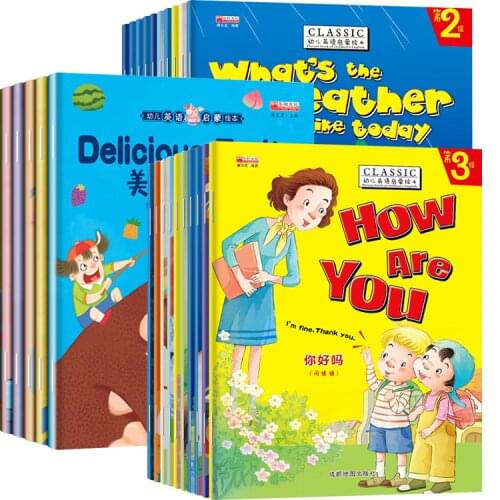 10 Books/Set English Picture Book Reading English Enlightenment Story Bilingual Book Kids Educational Book For