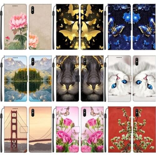 For Xiaomi Redmi 9A Case Flip Leather Cover Phone Case With Magnetic Wallet Stand