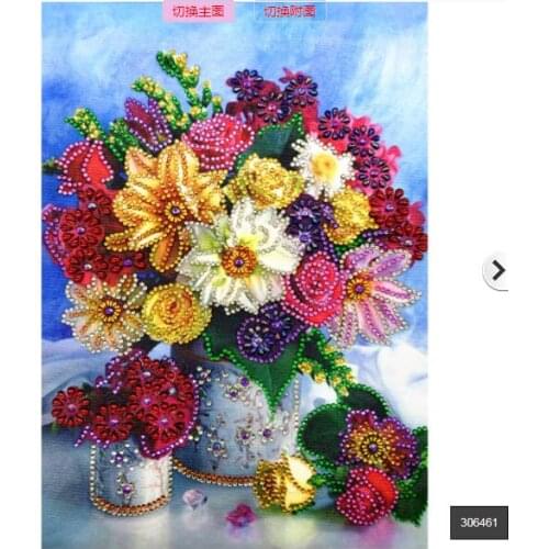Beautiful Flowers 5D Special Shaped Diamond Painting Embroidery Needlework Rhinestone Crystal Cross Craft Stitch Kit DIY