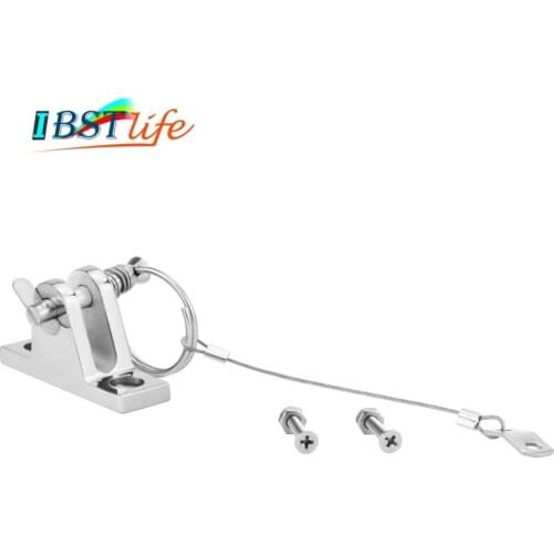 Stainless Steel 316 Boat Bimini Top Deck Hinge with quick release pin and lanyard Marine Kayak Canoe Boat Cover Sprayhood