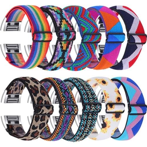 Nylon Strap for Fitbit Charge 2 Smart Watch Band Elastic Extended Bracelet Breathable Sports Band Canvas for Fitbit Charge2