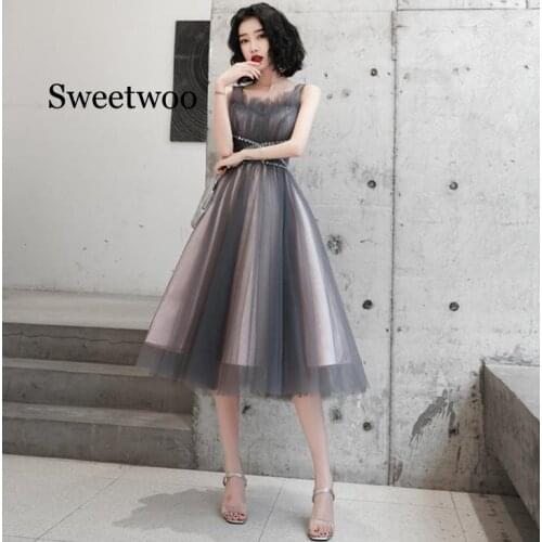 2020 new party dress femininity banquet noble mid-long section was thin