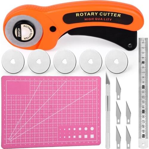 Professional Sewing Supplies Double-Sided PVC Cutting Mat Compatible With Rotating Blade Ruler Engraving Knife Leather Tool Set