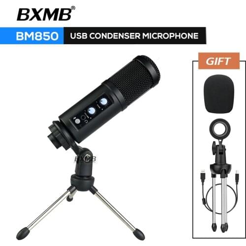 Professional BM850 USB Microphone Condenser Microphono For PC Computer Laptop Recording Studio Singing Gaming Streaming Karaoke