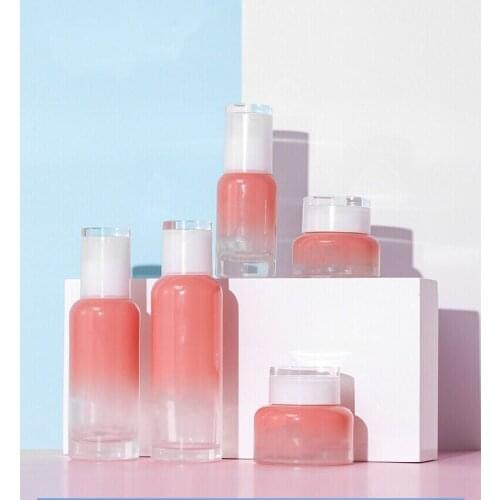 Empty Cosmetic Container 100ml Glass Serum Lotion Pump Bottle Storage Packaging Accessories Travel MakeUp Tool 30g 50g Cream Jar