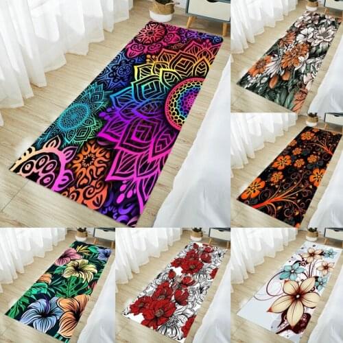 Beautiful Flowers Pattern Door Mat Kitchen Non-slip Floor Mats Bathroom Area Rug Bedroom Carpet Kitchen Rug