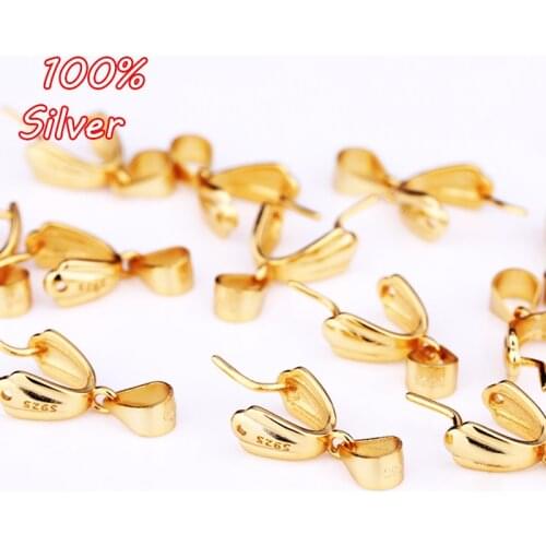 925 sterling silver Color pendant buckle gold rose gold jewelry making accessories wholesale