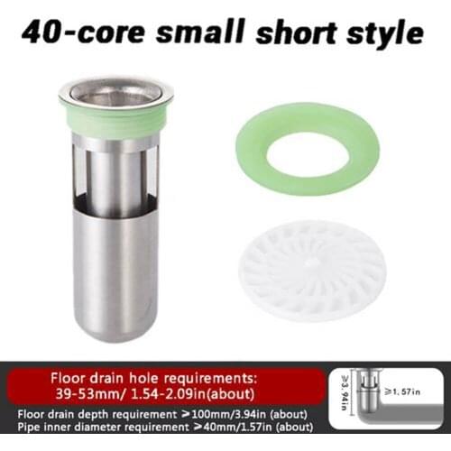 Stainless Steel Floor Drain Deodorant Core Pipe Anti Odor Drain Insect Control Sewer Ring Bathroom Washing Machine Anti-backflow