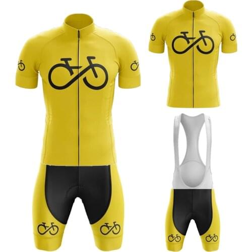 New SERIES 5 Yellow Cycling Jersey Set Maillot Ciclismo Hombre Short Sleeve Bike Clothing And Bib Shorts Gel Breathable Pad
