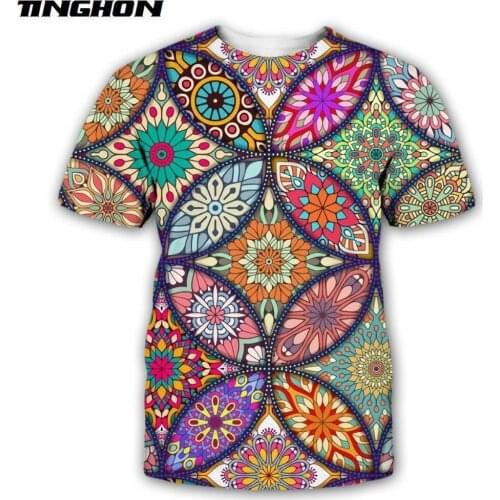 XS-7XL Summer New Vintage Fashion bohemian t-shirt tribal totem 3D Printed Men Women Streetwear Casual T shirts 07