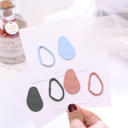 NEW Irregular Geometrical Asymmetry Breaking Nail Color Of Paint Of Dumb Light Earrings Jewelry For Women