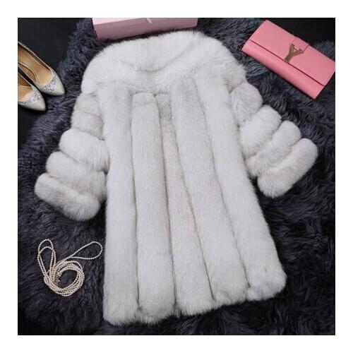 2018 New Direct Selling Fur Single Three Quarter Regular O-neck Fur Vest Coat Finland Coat Seven Quarter And Long