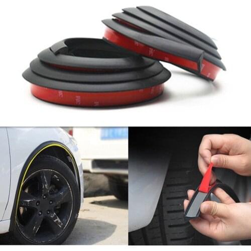 1*1.5M Rubber Scratch Proof Fender Wheel Eyebrow Trim Protector Lip Antirub Pad