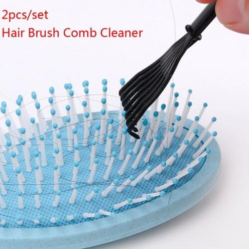 2/4Pcs Hair Brush Comb Cleaner Household Cleaning Tool Plastic Cleaning Removable Handle Cleaner Tool