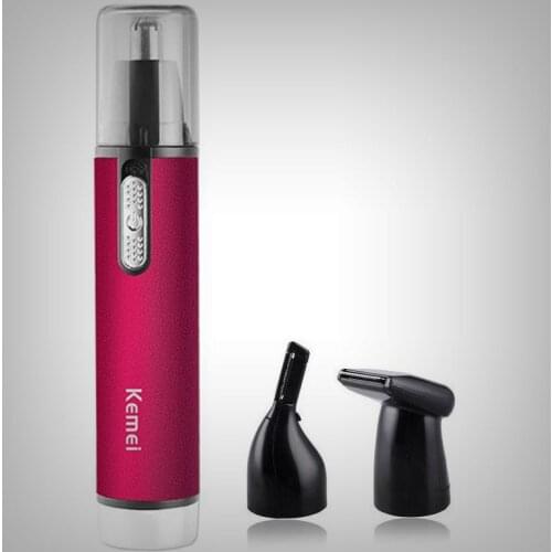 2in1 nose hair trimmer beard trimer for men eyebrow, face, nose trimmer for ear cleaner and ear hair removal AA battery powered