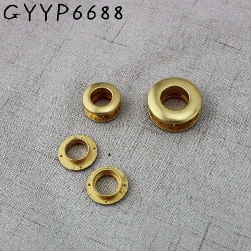 4-30 pieces 10 mm,14mm flat covering Special gold Round eyelet Grommet for bag purse chain Bet sewing Hardware