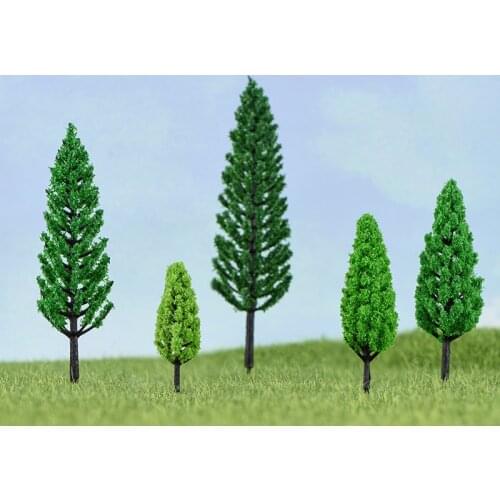 8PCS Artificial Trees Pine Tree Fairy Garden Miniatures Mini Gnomes Moss Terrariums Figurines for Christmas Decoration Ornaments