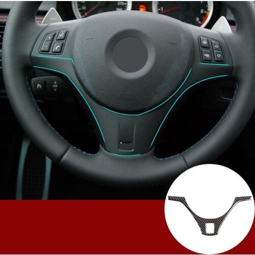 Auto Accessories For BMW M 3 2007-13 Real Carbon Fiber 3D Sticker Steering Wheel Decoration Frame Trim Car Interior Accessories
