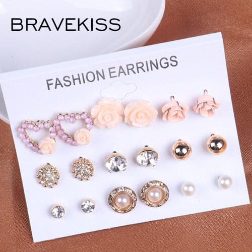 BRAVEKISS Stud Earrings