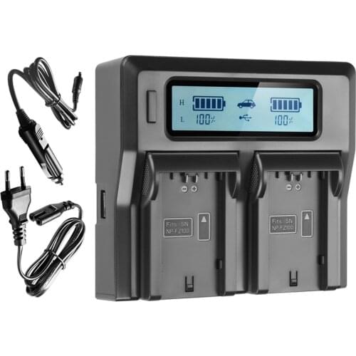NP-FZ100 NP FZ100 Camera charger Fast Quick Dual +car Charger for Sony Alpha 9R A9R 9S A9S A7RIII A7R3 7RM3 A7m3 BC-QZ1 NPFZ100