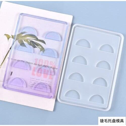1 Piece Dried Flower Resin Decorative DIY False eyelashes tray mould Type epoxy resin molds for jewelry