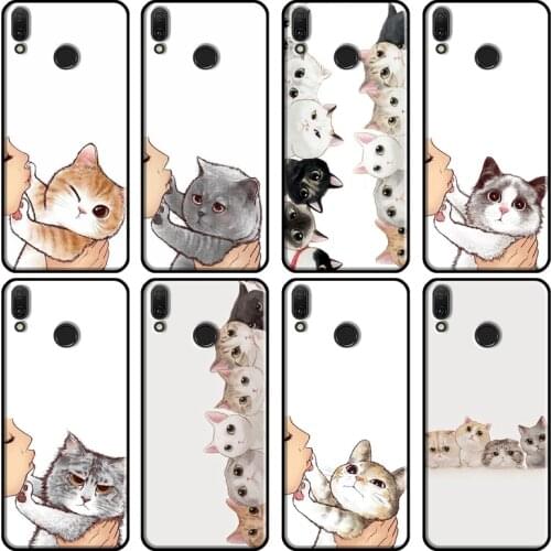 Kiss lovely Cats For Huawei Nova 5T 2i Phone Case For Huawei Y5 Y6 Y9 Y7 2017 2018 2019 Y6P Y5P 2020 Case