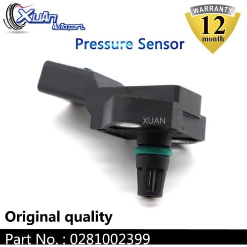 XUAN Manifold Absolute Turbo Boost Pressure Map Sensor 0281002399 for Volkswagen Bora Caddy III Eos Golf LT Lupo Multivan Beetle