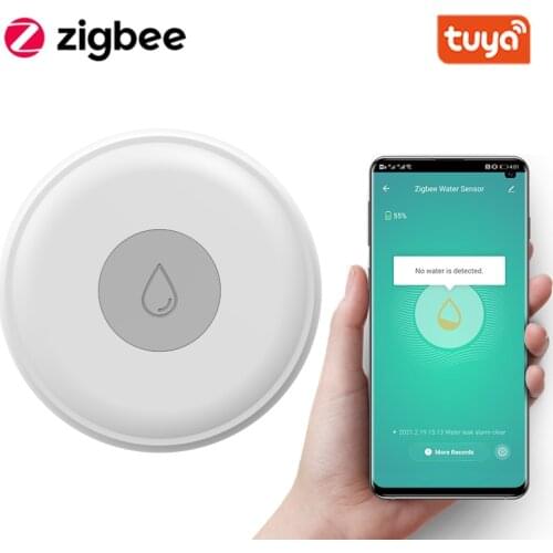 Tuya ZigBee Smart Home Water Sensor Leak Detector Flood Water leakage Alarm Works With Tuya Zigbee Hub