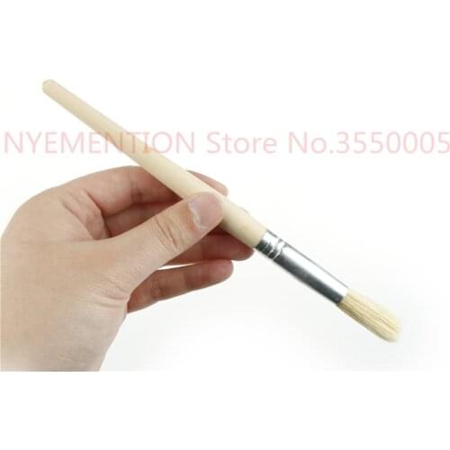 Wooden Natural Fiber Bristles Handle Coffee Grinder Brushes Cleaning Brush Heavy Wood Handle & Natural Bristles Home 20pcs