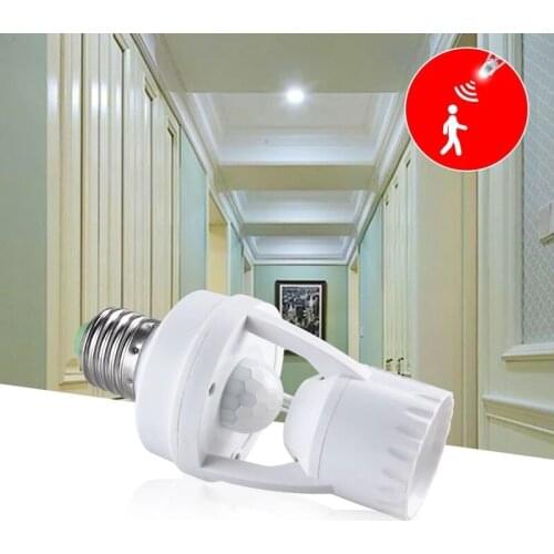 E27 Screw Induction Lamp Holder LED Induction Switch Light 360 Degree PIR Induction Motion Sensor AC 220V Bulb Lamp Holder