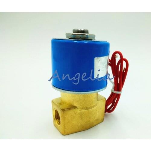 AC220V DC24V G1/4" FB2E-V-08 Brass KSD Electric Solenoid Valve for Water Air Gas Normally Closed