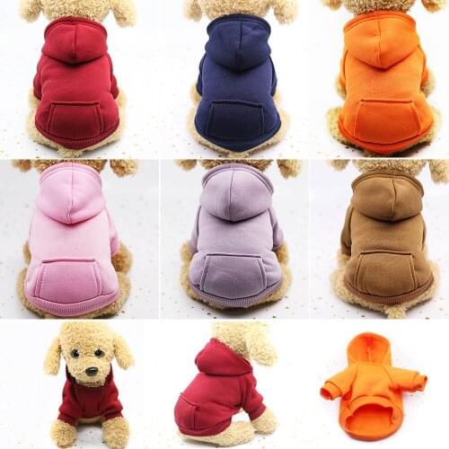 Pet Dog Hoodie Coat Soft Fleece Warm Puppy Clothes Dog Sweatshirt Winter Dog Clothes For Small Dogs Pet Shop XS-2XL