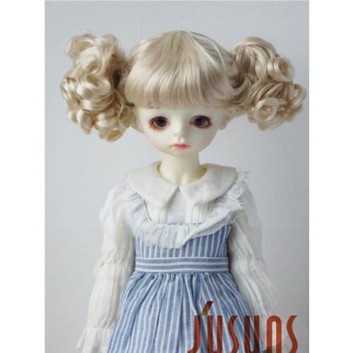 JD275 SD doll wigs 1/3 8- 9inch Lovely two curly pony BJD wig 23CM synthetic mohair doll wigs