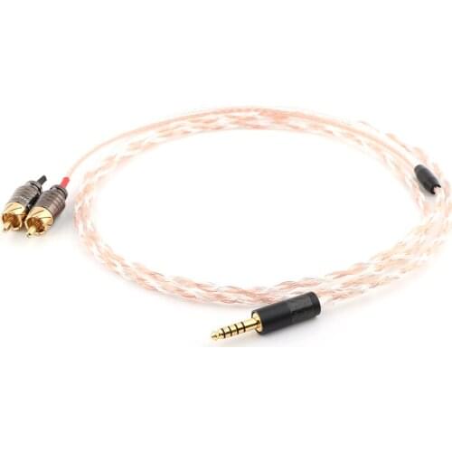 4.4mm Balanced Male to 2 RCA Male Cable for Digital Audio Player NW-WM1Z/A WM1A