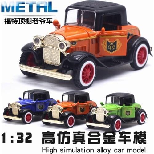 1:32 Classic Ford Ceiling Vintage Car Model Alloy Car Model Boy Toy Car Ornaments Collection Fine Workmanship