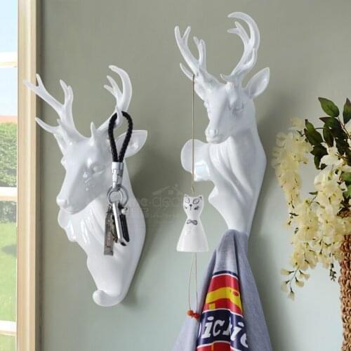 European animal creative hook hook hanging stereo wall decorations room mural backdoor hook navidadroom Art Statue