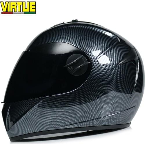 Motorcycle Full Face Helmet Men Capacetes Professional Racing Helmet carbon fiber double lens Casco Motocicleta