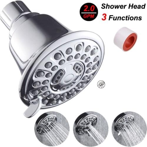 Wall-mounted shower head with plastic top spray pressurized shower head