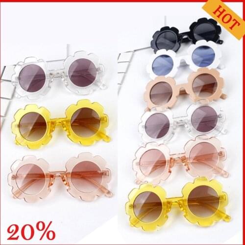 NEW Baby Accessories Childrens Sunglasses Popular Toddler Boy Girl Flower Shaped Sun Outdoor Baby Colorful Protection Glasses