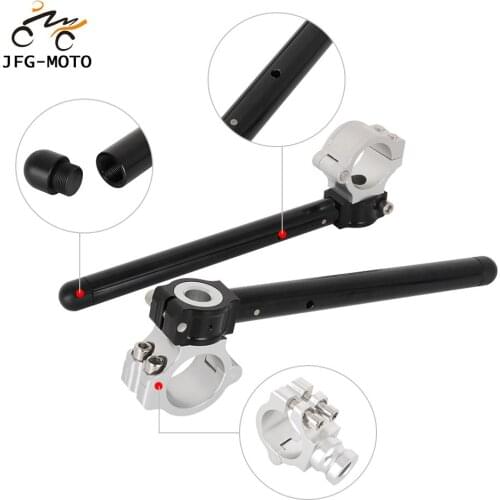 31 33 35 36 37 41 43 48 50mm Handlebar Universal Racing Adjustable CNC Clip On Ons Fork Handle Bar Cafe Racer Moto