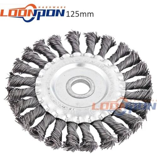 125mm M14 Rust Removal Wire Wheel Cup Brush Disc Twist Knot Steel Wire Wheel Brush For Angle Grinder