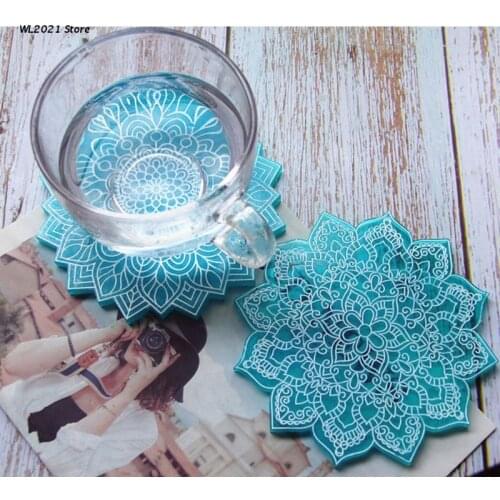 Silicone Diy Homemade Mold Coaster Crystal Dripping Creative Silicone Mold Crystal Drip Coaster Mold for Diy Craft