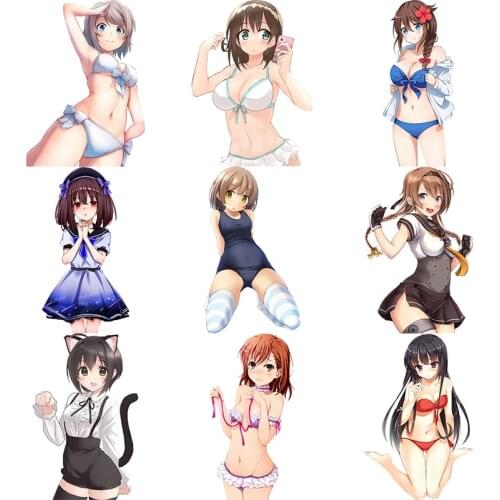 Three Ratels CDM365 sexy Bikini Girl Anime Car Sticker For Motorcycle Luggage Laptop Refrigerator Skateboard Bike wall sticker