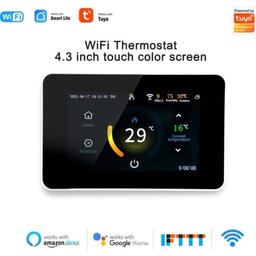 WiFi Smart Thermostat Programmable Electric Floor Heating Water/Gas Boiler Temperature Remote Controller With Alexa Google Home